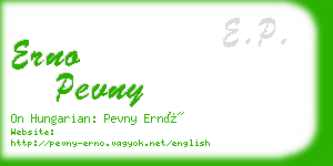 erno pevny business card